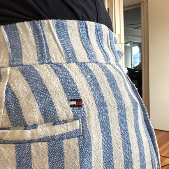 Tommy Hilfiger Women’s Striped Paperbag-Waist Wide-Leg Pants linen - Picture 3 of 8